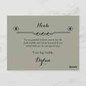 赤面ピンクダスティセージリングや輪ベアラリクエストカード ポストカード (裏面)