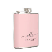 赤面ピンクダスティピンクモダンミニマリスト フラスク (右)