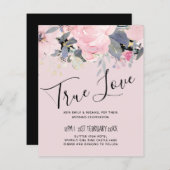 赤面ピンクダスティブルーフローラ結婚ズバジェット (正面/裏面)