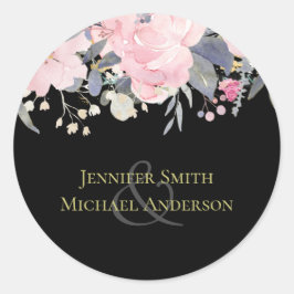 赤面ピンクダスティブルーフローラ結婚ズバジェット ラウンドシール