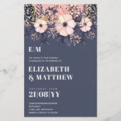 赤面ピンクダスティブルーロセゴールドフローラ結婚ズシック (正面)