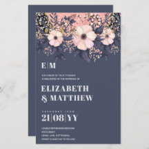 赤面ピンクダスティブルーロセゴールドフローラ結婚ズシック