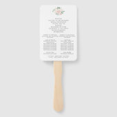 赤面ピンクダスティーバラユーカリ結婚式 プログラム ハンドファン (裏面)