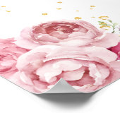 赤面ピンクダークスキンプリンセス誕生日歓迎 ポスター (角)