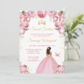 赤面ピンクダークスキンプリンセスSweet sixteen 招待状 (スタンド正面)