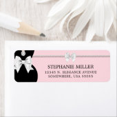 赤面ピンクチエレガントフファンシーァニー差出人住所 ラベル (インサイチュ)