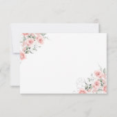 赤面ピンクチノイスリージンジャージャーブベビーシャワー サンキューカード (裏面)