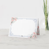 赤面ピンクチノイスリージンジャージャーブベビーシャワー サンキューカード (裏面)