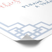 赤面ピンクチノイスリージンジャージャーベビーは甘い ポスター (角)