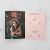 赤面ピンクチャロシルエットキンセアニェラ 招待状 (内部)