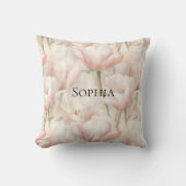 赤面ピンクチューリップフローラ クッション (正面)