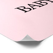 赤面ピンクティファニーベビーシャワーウェルカムサイン ポスター (角)