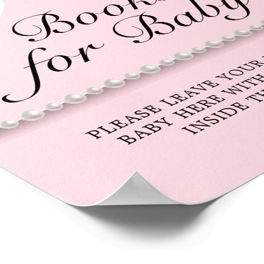 赤面ピンクティファニー赤ちゃんシャワーサイン帳ベビー ポスター (角)