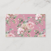 赤面ピンクティーパーティーブライダルシャワーレシピ エンクロージャーカード (裏面)