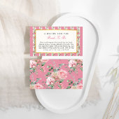 赤面ピンクティーパーティーブライダルシャワーレシピ エンクロージャーカード