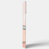 赤面ピンクティール(緑がかった色)グリッターグラデーションマーブルモノグラム Case-Mate iPhoneケース (裏面 / 右)