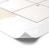 赤面ピンクテディベアは期日カレンダーを推測 ポスター (角)