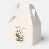 赤面ピンクテディベアーベビーガールシャワー フェイバーボックス (裏面サイド)