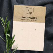 赤面ピンクテラコッタテクスチャロゴイヤリングディスプレイ