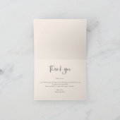 赤面ピンクテラコッタレインボーパーソナライズされたメッセージ サンキューカード (内部)