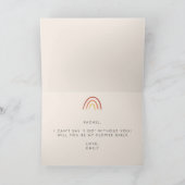 赤面ピンクテラコッタレインボーフラワーガールプロポーズ カード (内部)