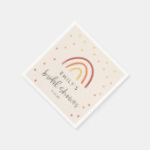 赤面ピンクテラコッタレインボーブライダルシャワーカスタム スタンダードカクテルナプキン (角)