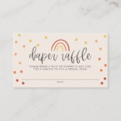 赤面ピンクテラコッタレインボーベビーおむつラッフル エンクロージャーカード (正面)