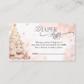 赤面ピンクディアガールおむつラッフル エンクロージャーカード (正面)