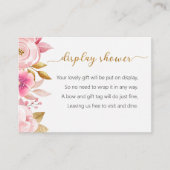 赤面ピンクディスプレイシャワー挿入カード エンクロージャーカード (正面)