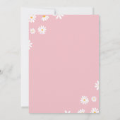 赤面ピンクデイジー1st誕生日招待状 招待状 (裏面)