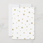 赤面ピンクトゥインクルトゥインクルリトルスターベビーシャワー サンキューカード (裏面)