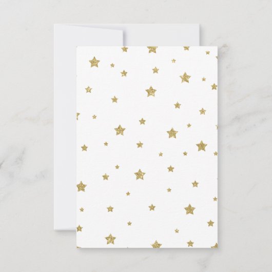 赤面ピンクトゥインクルトゥインクルリトルスターベビーシャワー サンキューカード (裏面)