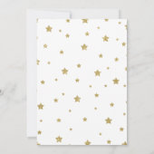 赤面ピンクトゥインクルトゥインクルリトルスターベビーシャワー 招待状 (裏面)