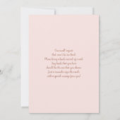 赤面ピンクトロピカルベビーシャワーガール招待状 招待状 (裏面)