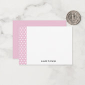 赤面ピンクドットパーソナライズされたノートカード ノートカード (正面/裏面インサイチュ)