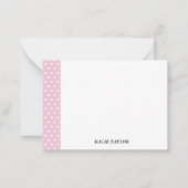 赤面ピンクドットパーソナライズされたノートカード ノートカード (正面)