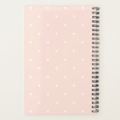 赤面ピンクドット&ブラックタイポグラフィ | ゴール取得 プランナー手帳 (裏面)