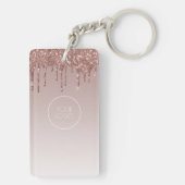 赤面ピンクドリッピンググリッターQRコード業務 キーホルダー (裏面)
