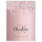 赤面ピンクドリップモノグラム事業 クリップボード (裏面)