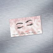 赤面ピンクドリップラッシュ美しいマグネットカード マグネット名刺 (インサイチュ)