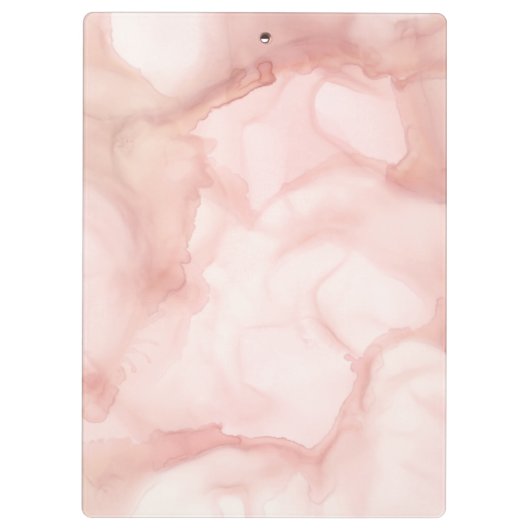 赤面ピンクニュートラルパステル抽象芸術インクオフィスギフト クリップボード (裏面)