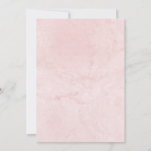 赤面ピンクネイビーピーニーブライドデスメイドランチョン 招待状 (裏面)