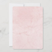 赤面ピンクネイビーブルーウォーター色牡丹結婚ズ 招待状 (裏面)