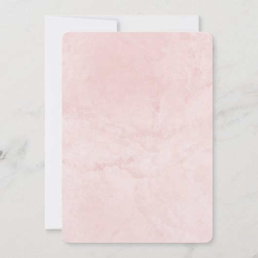 赤面ピンクネイビーブルーウォーター色牡丹結婚ズ 招待状 (裏面)