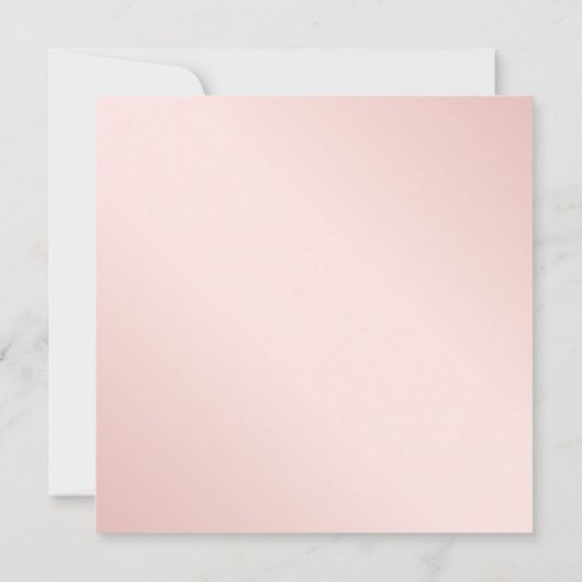 赤面ピンクネイビーブルー金ゴールドフローラ結婚ズ 招待状 (裏面)