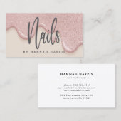 赤面ピンクネイリスト 名刺 (正面/裏面)
