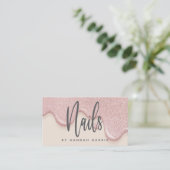 赤面ピンクネイリスト 名刺 (スタンド正面)