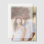 赤面ピンクノースダコタミニマリスト日付を保存 ベラム紙招待状 (オフセット (カップル))