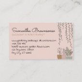 赤面ピンクハウスフラワーヴァーゼプラントサキュリンス 名刺 (裏面)