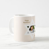 赤面ピンクハッピーハヌカーかわいい写真 コーヒーマグカップ (正面左)